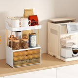 Moonval Makeup Organizer, 5-Tier Vanity Storage with 3 Large Drawers for Cosmetics & Skincare