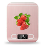 Moonval Digital Kitchen Food Scale, Stainless Steel 11 lb Scale with LCD Display, Tare Function & 6 Units
