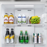 Moonval Clear Storage Bins, 12-Pack Multi-Purpose Organizers with Labels for Pantry, Kitchen & Fridge