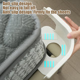Moonval Bed Sheet Holder Straps, 4-Pack Heavy-Duty Adjustable Corner Clips for Wrinkle-Free Bedding