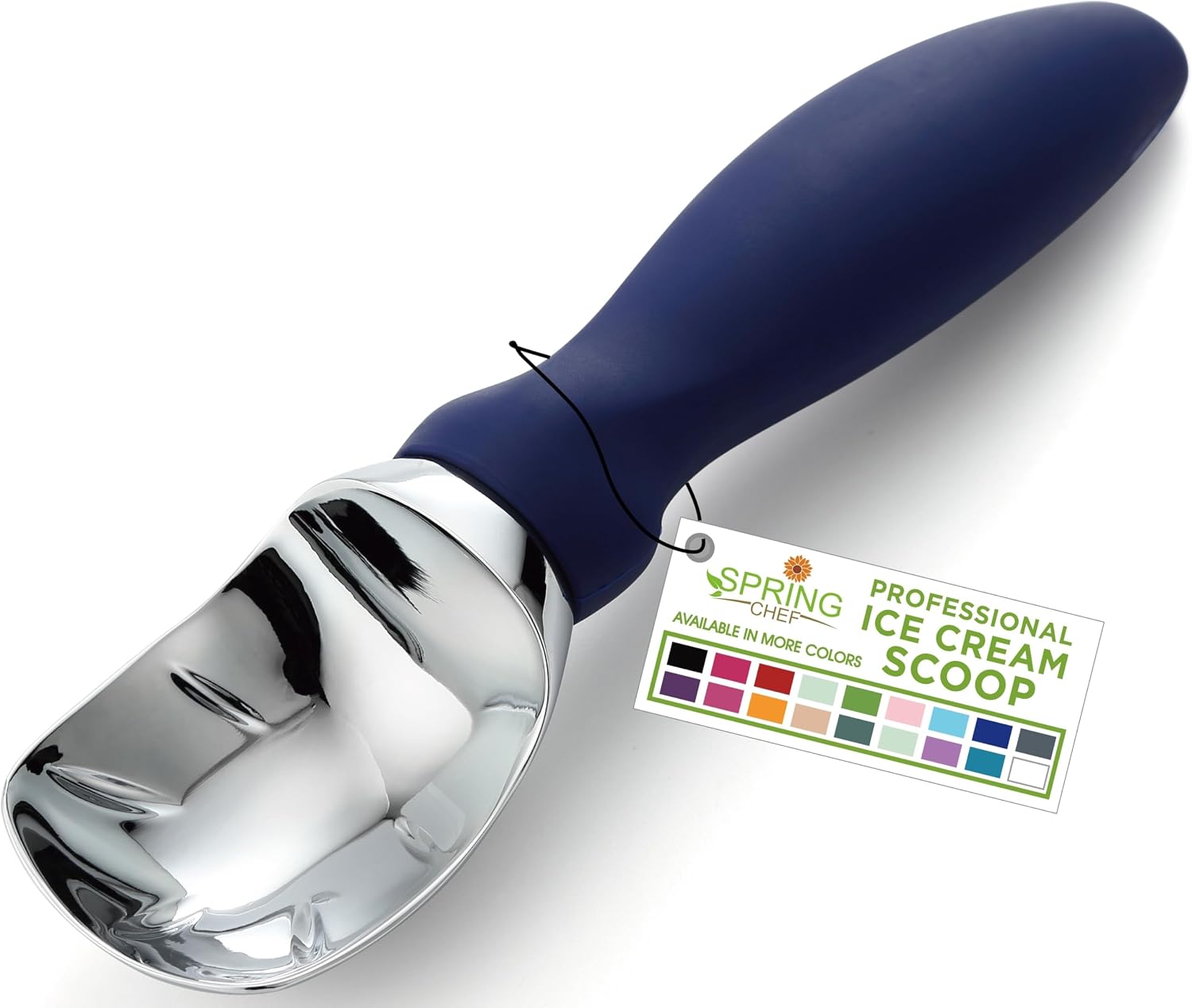 Moonval Ice Cream Scoop, Heavy-Duty Metal Scooper for Ice Cream, Cookie Dough & Frozen Desserts