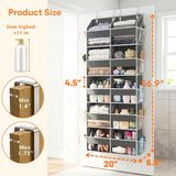Moonval Over-the-Door Organizer, 5-Tier Hanging Storage with 10 Compartments, 80 lb Capacity