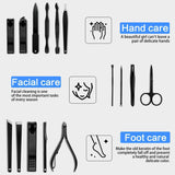 Moonval 23-Piece Manicure Set, Stainless Steel Nail Clippers & Grooming Kit with Travel Case