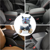 Moonval 2-in-1 Plush Tissue Storage Box, Cute Car Armrest Organizer & Tissue Holder
