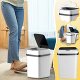 Moonval Smart Sensor Trash Can, Touchless Automatic Waste Bin for Kitchen, Bathroom & Office