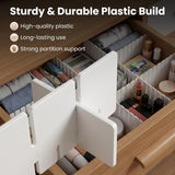 Moonval Drawer Organizer Dividers, Cut-to-Fit Interlocking Storage Grid, 10-Pack
