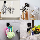 Moonval Wall Hook, 360° Rotating Heavy-Duty Self-Adhesive Hook for Home Organization
