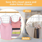 Moonval Clothes Organizer Hanger, 8-Layer Steel Space-Saving Hanger for Tank Tops, Bras & Scarves