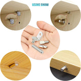 Moonval Shelf Pins Kit, 104-Piece Nickel-Plated Shelf Support Pegs Set for Cabinets & Bookshelves