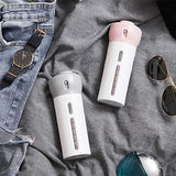 Moonval 4-in-1 Travel Dispenser Bottle, Leakproof Refillable Toiletry Container for Shampoo, Lotion & Soap