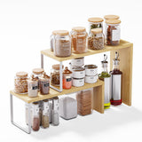 Moonval Countertop Organizer, Stackable Corner Spice Rack Shelf for Kitchen, Pantry & Coffee Station