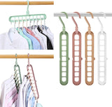 Moonval Space-Saving Hanger, 9-in-1 Multi-Layer Clothes Organizer for Wardrobe Storage