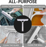 Moonval 3-in-1 Spray Window Cleaner, Glass Squeegee with Built-In Spray Bottle & Wiper