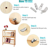 Moonval Shelf Pins Kit, 104-Piece Nickel-Plated Shelf Support Pegs Set for Cabinets & Bookshelves