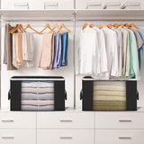 Moonval Storage Bags, Foldable Closet Organizers with Reinforced Handles for Bedding & Clothing