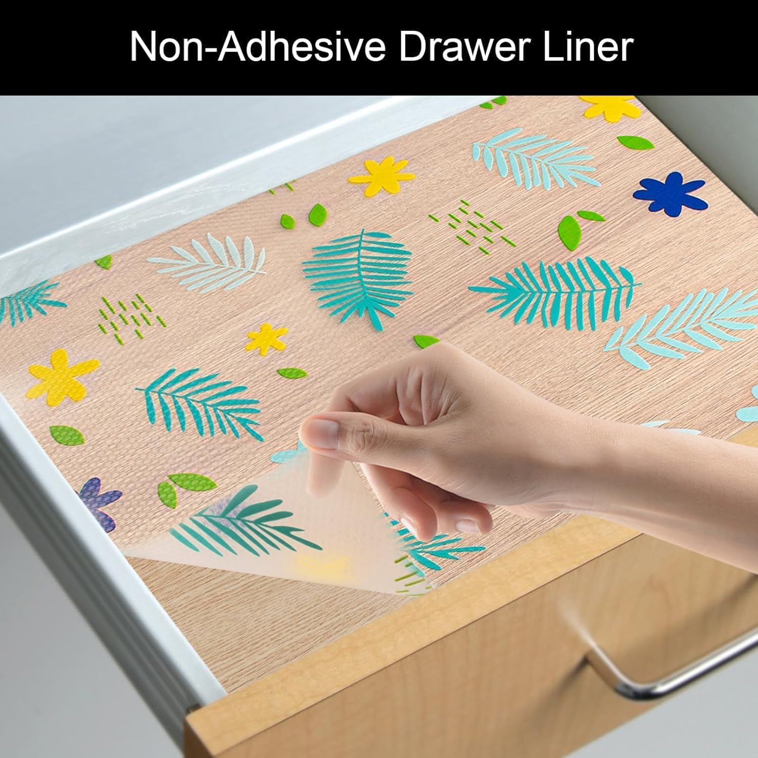Moonval GripSafe Waterproof Shelf Liner, Non-Slip Drawer & Cabinet Mat, Cut-to-Fit Roll