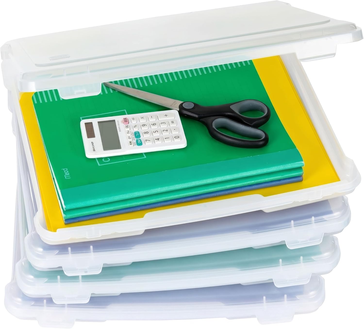 Moonval Board Game Storage Containers, Clear Stackable Organizers with Snap-Tight Lids & Handles