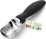 Moonval Ice Cream Scoop, Heavy-Duty Metal Scooper for Ice Cream, Cookie Dough & Frozen Desserts