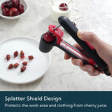 Moonval Cherry Pitter Tool, Cherry Core Remover with Safety Lock, Soft Non-Slip Handle
