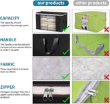 Moonval Storage Bags, Foldable Closet Organizers with Reinforced Handles for Bedding & Clothing