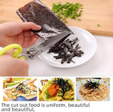 Moonval 5-Blade Stainless Steel Herb Scissors with Cleaning Comb for Fast Kitchen Prep
