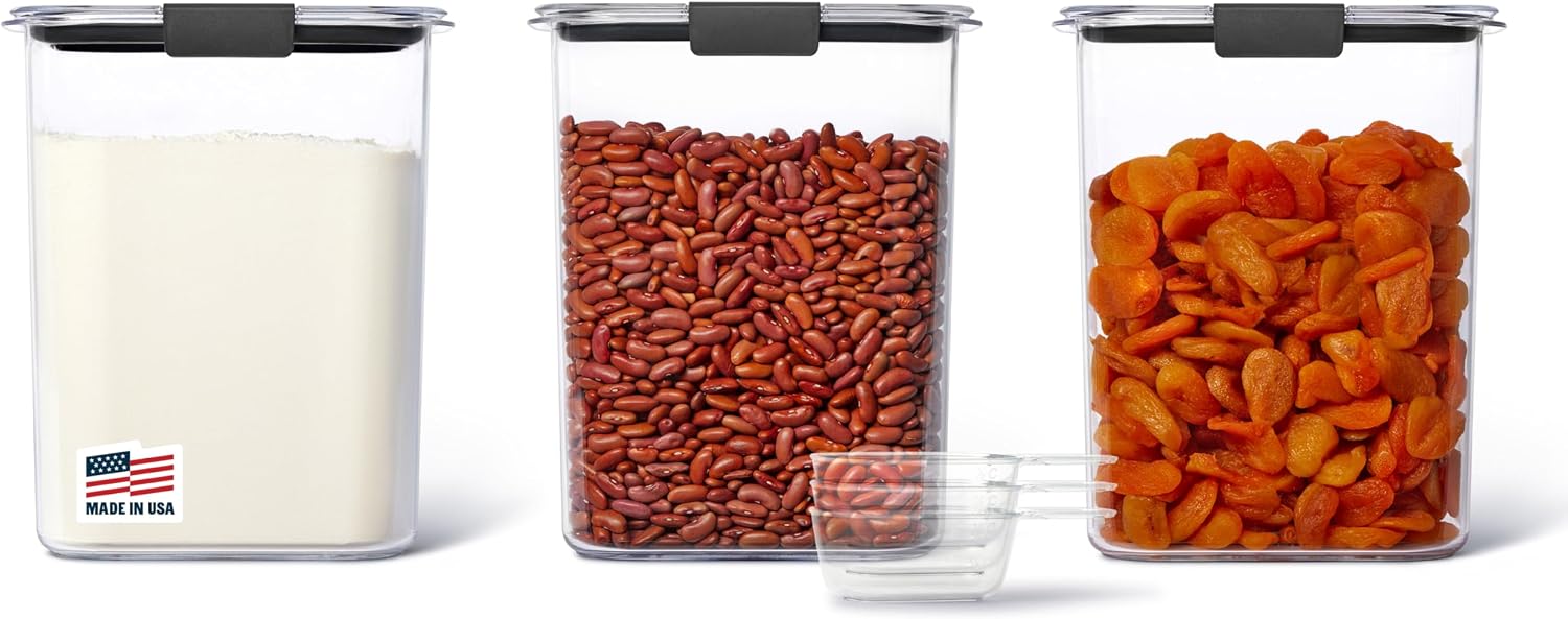 Moonval Food Storage Containers, 8-Piece Airtight BPA-Free Pantry Canister Set, Leakproof & Dishwasher Safe