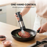 Moonval Electric Salt & Pepper Grinder Set, Rechargeable Automatic Mills with Adjustable Coarseness, Black