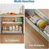 Moonval Pots & Pans Organizer, Expandable Lid & Cookware Rack with 9 Adjustable Dividers