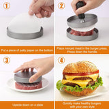 Moonval Burger Press Set, Aluminum Hamburger Patty Maker with 150 Non-Stick Patty Papers