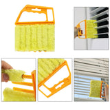 Moonval 7-Slat Cleaning Brush, Microfiber Duster for Blinds, Window Rails & Air Vents