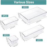 Moonval Clear Drawer Organizer Set, 25-Piece Plastic Storage Trays for Kitchen, Bathroom & Office