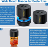 Moonval Electric Mason Jar Vacuum Sealer Kit, Food Saver for Wide & Regular Mouth Mason Jars