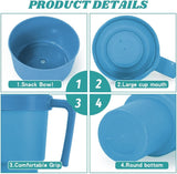 Moonval 2-in-1 Snack & Drink Cup with Snack Bowl, Leakproof Travel Tumbler 900ml