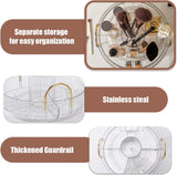 Moonval Makeup Organizer Carousel, 360° Rotating Vanity Storage Rack for Cosmetics & Skincare