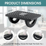 Moonval Under Desk Foot Rest, Ergonomic Foot Stool with Massage Rollers for Office & Home