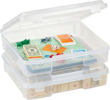 Moonval Board Game Storage Containers, Clear Organizers with Snap-Tight Lids & Built-In Handles