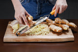 Moonval Lemon Zester & Cheese Grater, Stainless Steel Grater for Citrus, Cheese, Garlic & Vegetables