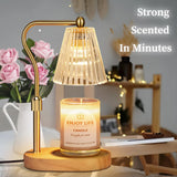 Moonval Candle Warmer Lamp, Dimmable Height-Adjustable Wax Warmer with Timer for Jar Candles