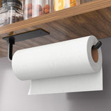 Moonval Paper Towel Holder, Under Cabinet Aluminum Kitchen Roll Holder with Self-Adhesive or Drill Mount, Gold