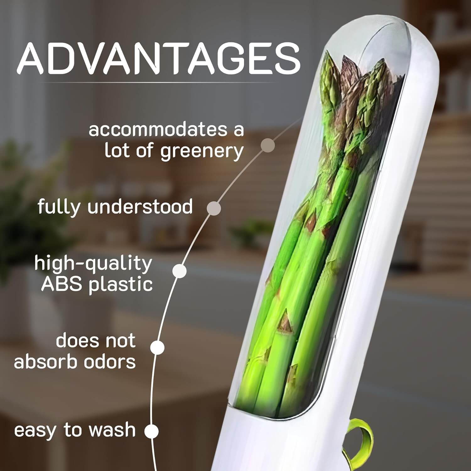 Moonval Herb Keeper Pod, Fresh Herb Storage Container for Cilantro, Parsley & Leafy Greens
