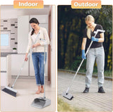 Moonval 4-in-1 Cleaning Dustpan Set, Broom, Squeegee & Brush Floor Cleaning System