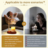 Moonval Candle Warmer Lamp, Height-Adjustable Dimmable Wax Warmer with Timer for Jar Candles