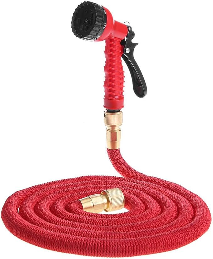 Moonval Expandable Garden Hose, Flexible Water Hose with Spray Nozzle for Lawn, Garden & Car Wash