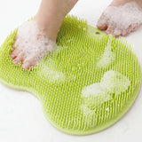 Moonval Shower Foot Scrubber, Wall-Mounted Foot & Back Cleaning Massager for Bathroom