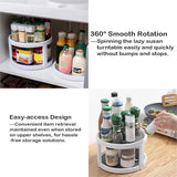 Moonval 2-Tier Turntable Organizer, Rotating Storage Tray for Fridge, Pantry & Cabinets