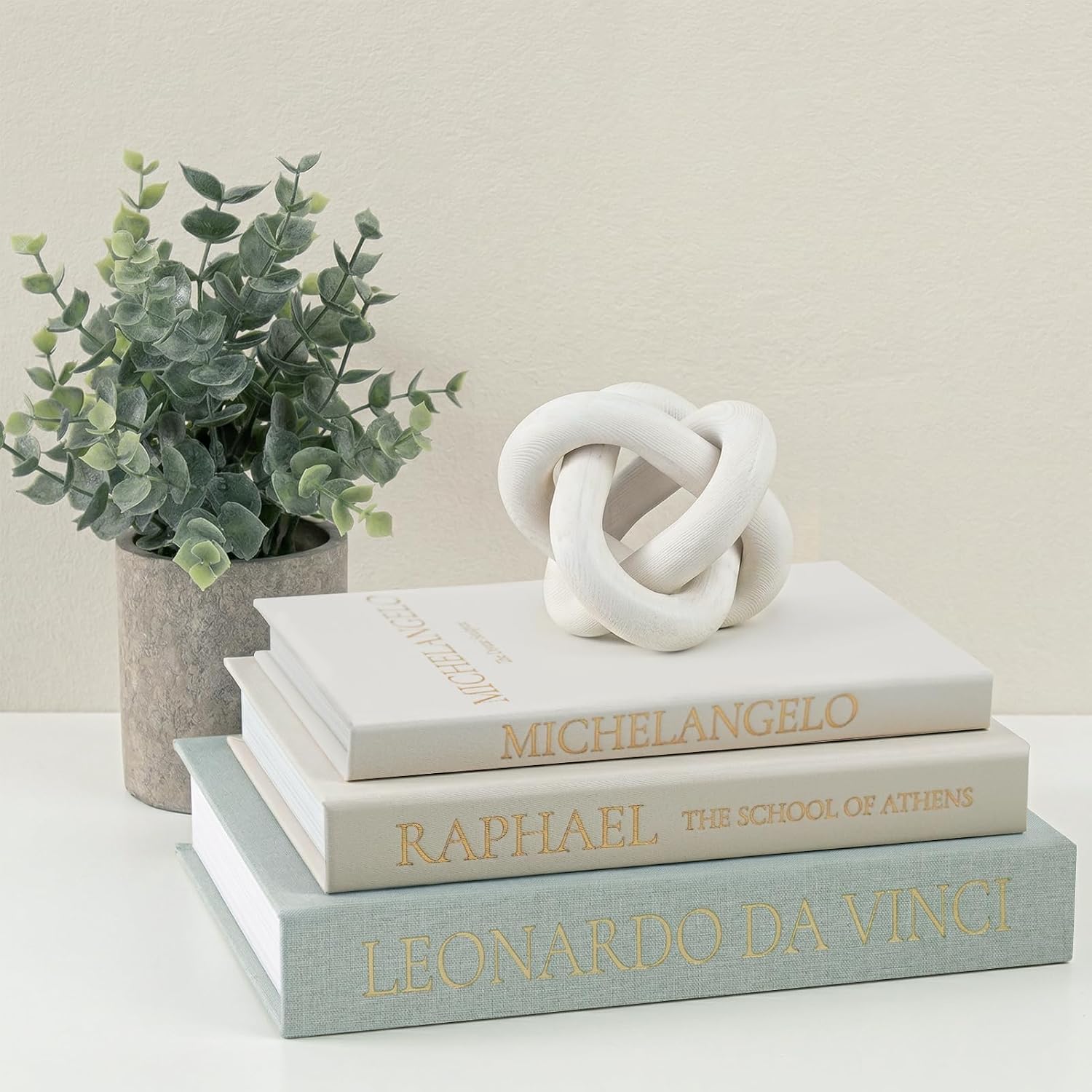 Moonval Decorative Faux Book Box Set, Set of 3 Linen Storage Books with Hidden Compartment