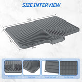 Moonval Silicone Dish Drying Mat, 40 × 30 cm Self-Draining Kitchen Counter Mat