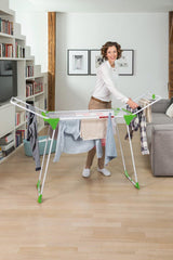 Moonval Foldable Clothes Drying Rack, Indoor Laundry Airer with Extendable Wings & 20m Drying Space