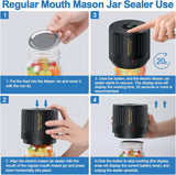 Moonval Electric Mason Jar Vacuum Sealer Kit, Food Saver for Wide & Regular Mouth Mason Jars