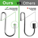 Moonval Heavy-Duty S Hooks, Metal Hanging Hooks for Kitchen, Closet & Garage